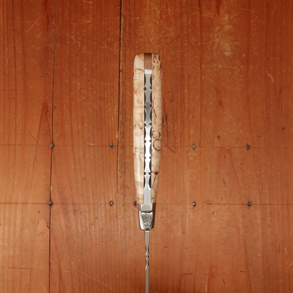 Fontenille Pataud Laguiole Steak Knife Set Stainless Curly Birch Handles - 6 Pieces