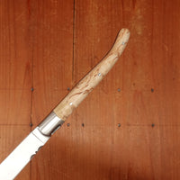 Fontenille Pataud Laguiole Steak Knife Set Stainless Curly Birch Handles - 6 Pieces