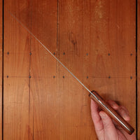 New Old Stock La Suprema 10.25" Pasta Knife Carbon Plum Wood Handle Maniago, Italy ~1950s 60s