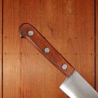 New Old Stock La Suprema 10.25" Pasta Knife Carbon Plum Wood Handle Maniago, Italy ~1950s 60s