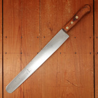 New Old Stock Pino Extra 12" Round Nosed Slicer Carbon Plum + Pin & Disc Handle Maniago, Italy ~1950s 60s