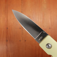 MOKI Coupe Folding Knife AUS-8 Lockback Grilon Cream Green Handle