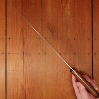 New Old Stock Pino Extra 12.5" Wide Round Nosed Slicer Carbon Plum + Pin & Disc Handle Maniago, Italy ~1950s 60s