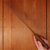 New Old Stock Pino Extra 12.5" Wide Round Nosed Slicer Carbon Plum + Pin & Disc Handle Maniago, Italy ~1950s 60s