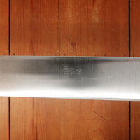 New Old Stock Pino Extra 12.5" Wide Round Nosed Slicer Carbon Plum + Pin & Disc Handle Maniago, Italy ~1950s 60s