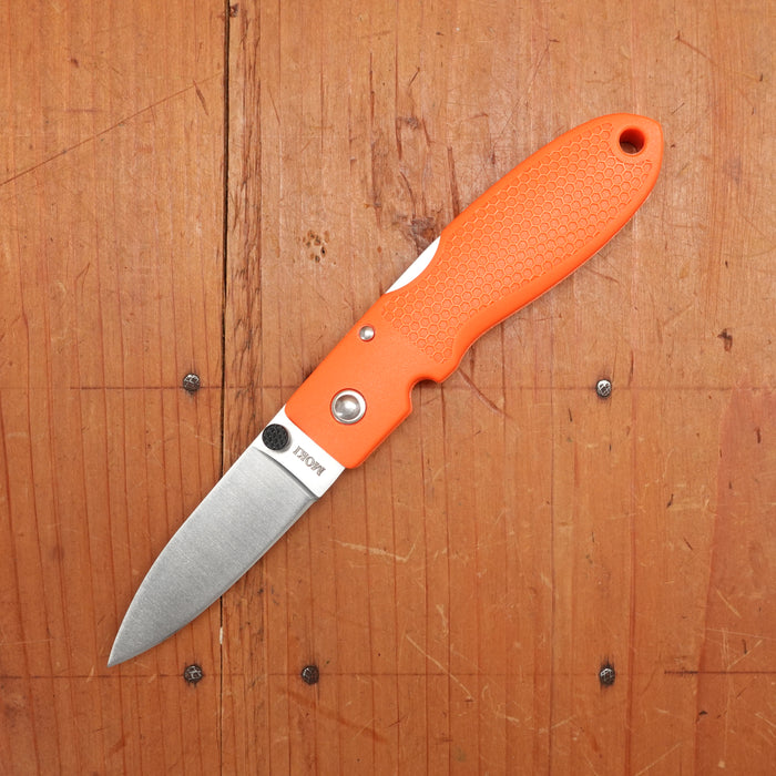 MOKI Coupe Folding Knife AUS-8 Lockback Grilon Rescue Orange Handle
