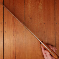 New Old Stock Pino Extra 14" Wide Round Nosed Slicer Carbon Plum + Pin & Disc Handle Maniago, Italy ~1950s 60s