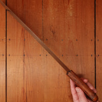 New Old Stock Pino Extra 14" Wide Round Nosed Slicer Carbon Plum + Pin & Disc Handle Maniago, Italy ~1950s 60s