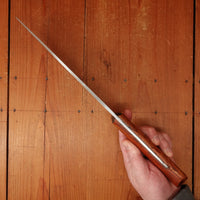 New Old Stock La Suprema 8.5" Heavy Butcher Knife / Light Cleaver Carbon Plum Wood Handle Maniago, Italy ~1950s 60s