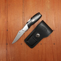 MOKI Kingfisher Folding Knife Linen Micarta Handle with Sheath