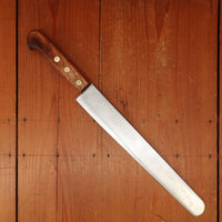 New Old Stock Pino Extra 11.25" Round Nosed Slicer Carbon Plum + Pin & Disc Handle Maniago, Italy ~1950s 60s