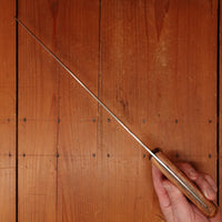 New Old Stock Pino Extra 11.25" Round Nosed Slicer Carbon Plum + Pin & Disc Handle Maniago, Italy ~1950s 60s