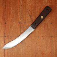 Joseph Rodgers & Sons 5.75" Skinning Knife Carbon Steel Rosewood & Brass Sheffield 1910-1930s