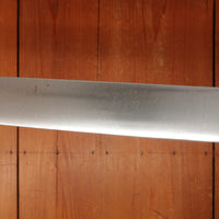 New Old Stock Pino Extra 12" Round Nosed Slicer Carbon Plum + Pin & Disc Handle Maniago, Italy ~1950s 60s