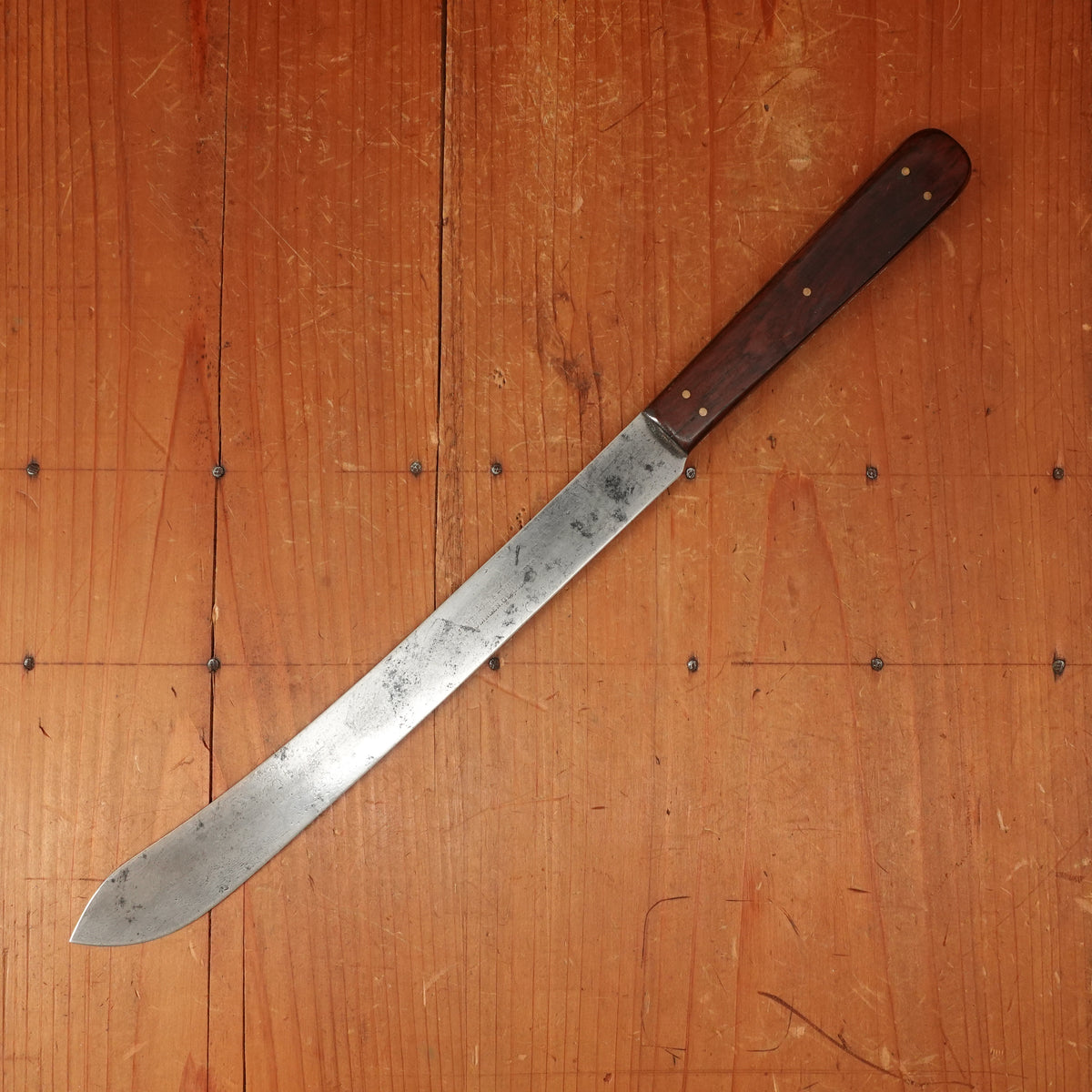 J A Henckels 9" Narrow Bullnose Semi Flex  Hand-Forged Carbon Steel 5 Pins Newer Rosewood Handle Solingen 1900-1920s