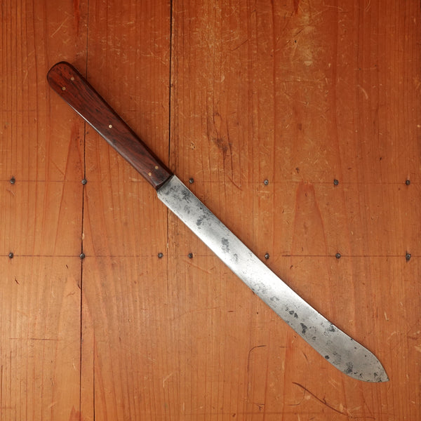 J A Henckels 9" Narrow Bullnose Semi Flex  Hand-Forged Carbon Steel 5 Pins Newer Rosewood Handle Solingen 1900-1920s
