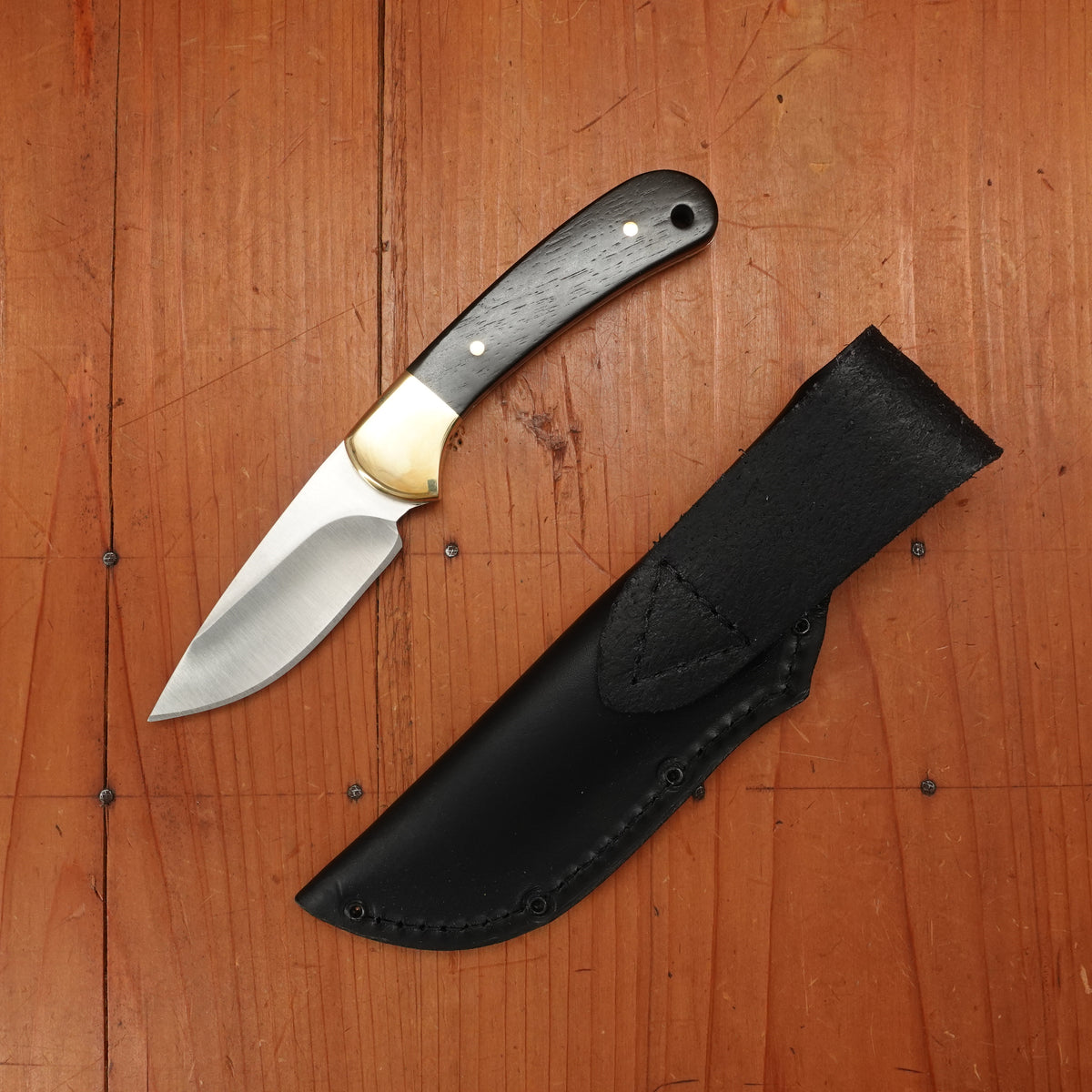 Buck 113 Ranger Skinner 3 1/8” Fixed Drop Point 420HC Ebony Handle with Leather Sheath