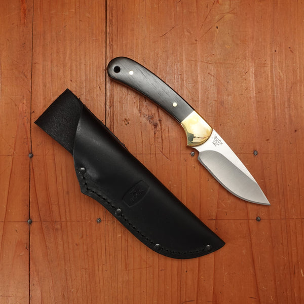 Buck 113 Ranger Skinner 3 1/8” Fixed Drop Point 420HC Ebony Handle with Leather Sheath