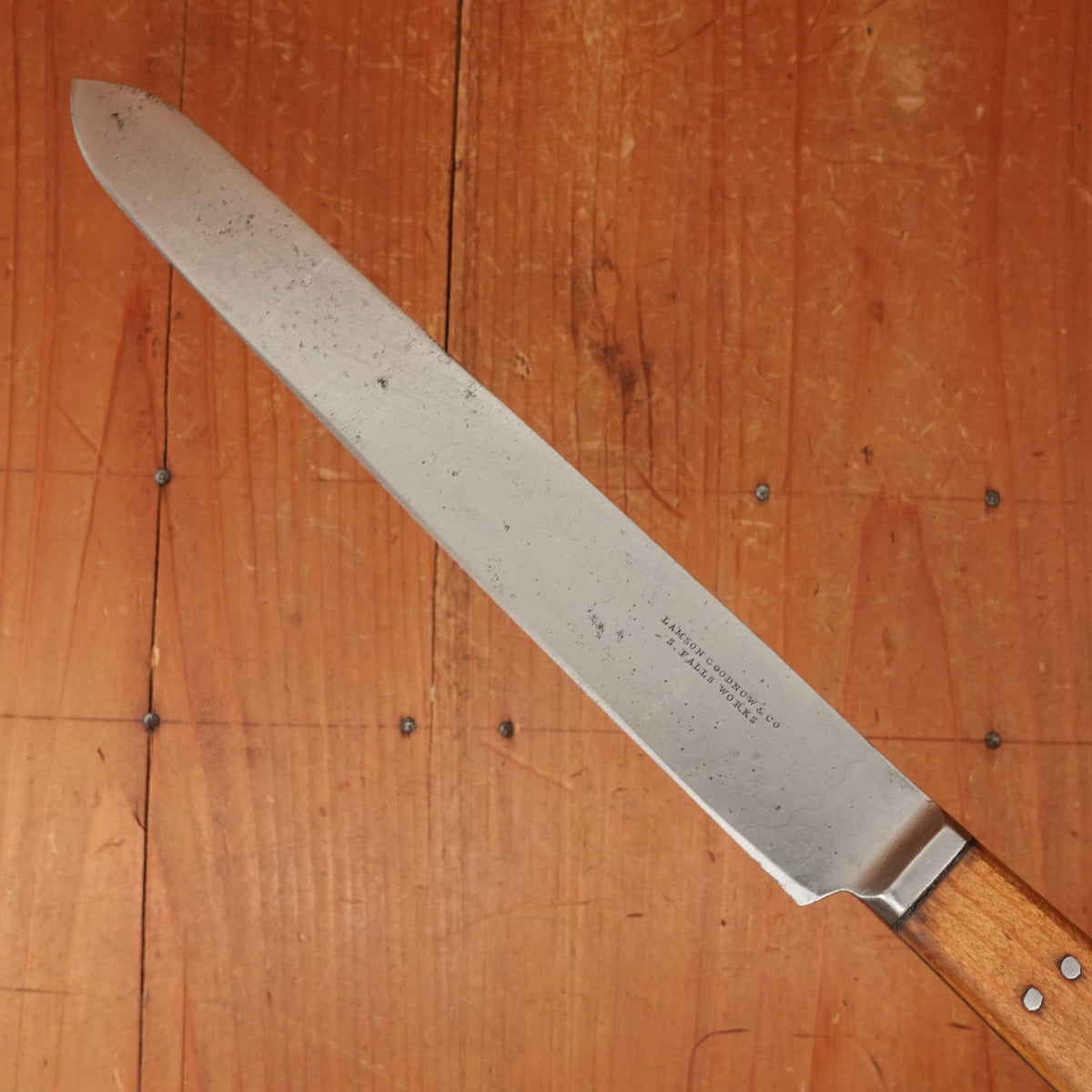 Lamson & Goodnow 7" Carving Knife Re-Handled S Falls Mass 1850-70s