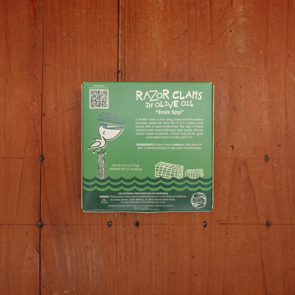 Island Creek Razor Clams in Olive Oil - 3.9oz