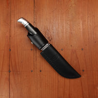 Buck 102 Woodsman 4” Fixed Clip Point 420HC Black Phenolic Handle with Leather Sheath