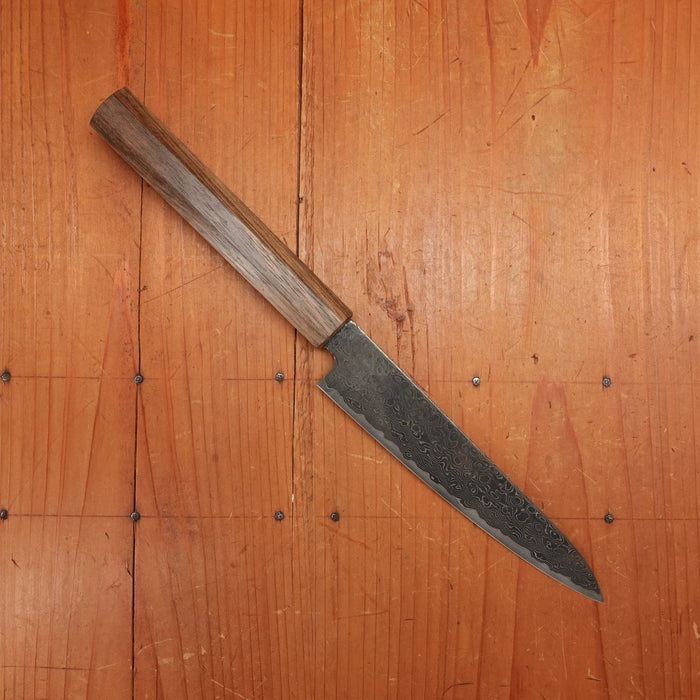 New Old Stock Konosuke Sakai Keiai NT 150mm Petty Stainless Black Damascus Khii Laurel Handle