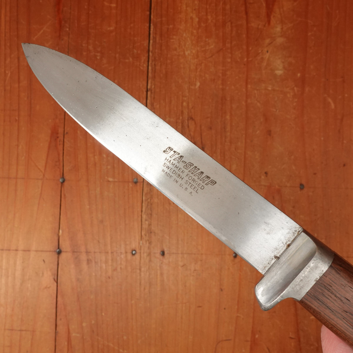 Sears Roebuck Sta-Sharp (Pre-Craftsman Camillus?) 6" Sticking Knife Swedish Carbon Steel USA 1930s Lead Warning