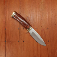 Buck 192 Vanguard 4 1/4” Fixed Drop Point 420HC Heritage Walnut Handle with Leather Sheath