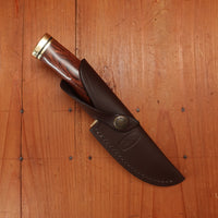 Buck 192 Vanguard 4 1/4” Fixed Drop Point 420HC Heritage Walnut Handle with Leather Sheath