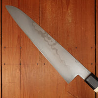 Rolin Knives 240mm Gyuto 26C3 Oil Quench Honyaki Octagonal Lignum Vitae Bone Blackwood Handle Cedar Saya