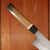 Rolin Knives 240mm Gyuto 26C3 Oil Quench Honyaki Octagonal Lignum Vitae Bone Blackwood Handle Cedar Saya