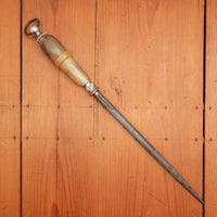 F Dick 11" Sharpening Steel Horn Handle 1960s-70s