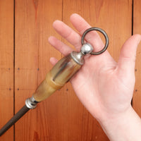 F Dick 11" Sharpening Steel Horn Handle 1960s-70s