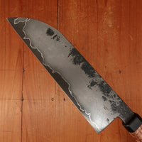 Rolin Knives GoMai 170mm Santoku A203 Clad Apex Ultra Spalted Maple Richlite