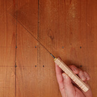 Rolin Knives 170mm Nakiri S Grind Lohman 124.19.05 Carbon Steel Stabilized Curly Maple Brass