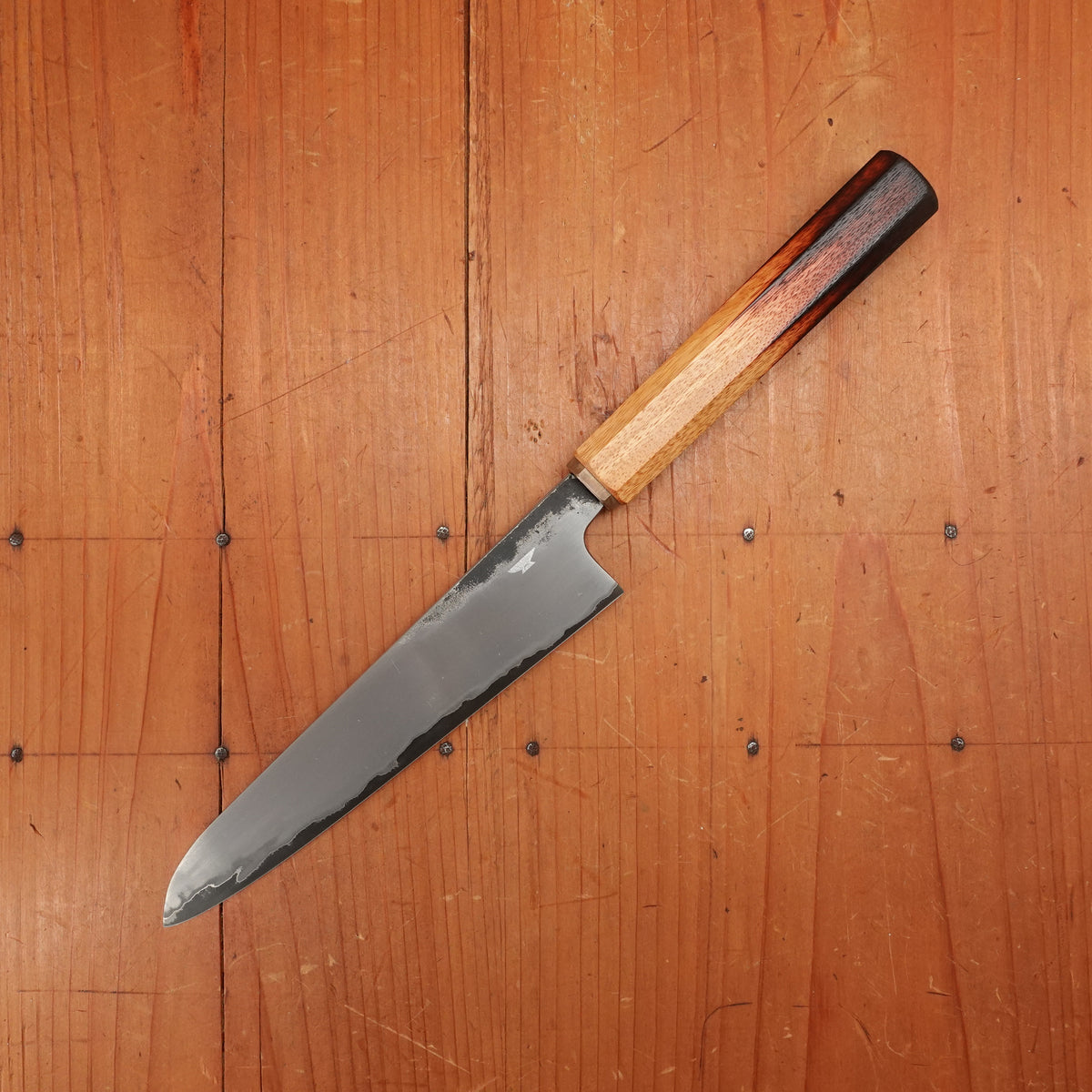 Rolin Knives Gomai 145mm Petty Vtoku 2 Stainless Clad Burnt Osage Orange