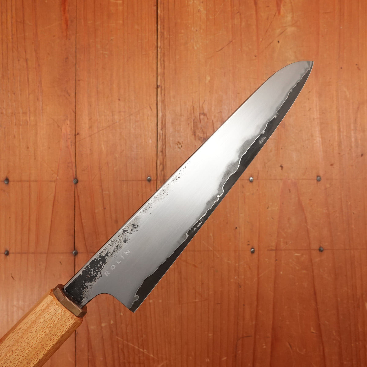 Rolin Knives Gomai 145mm Petty Vtoku 2 Stainless Clad Burnt Osage Orange