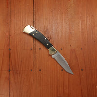 Buck 112 Ranger 3” Clip Point 420HC Lockback Ebony Handle with Leather Sheath