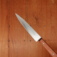 New Old Stock Mazzoli Chiasais 3.5" Paring Knife Carbon Plum Handle Maniago, Italy ~1950s 60s