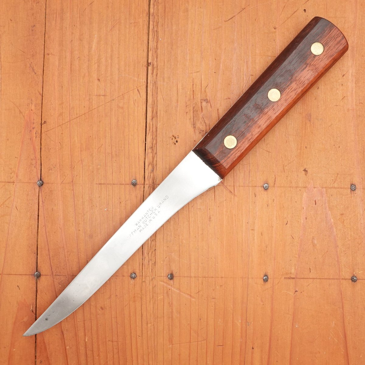 New Old Stock Hoffman 6" Boning Knife Semi Flex Carbon Steel 1950s 60s