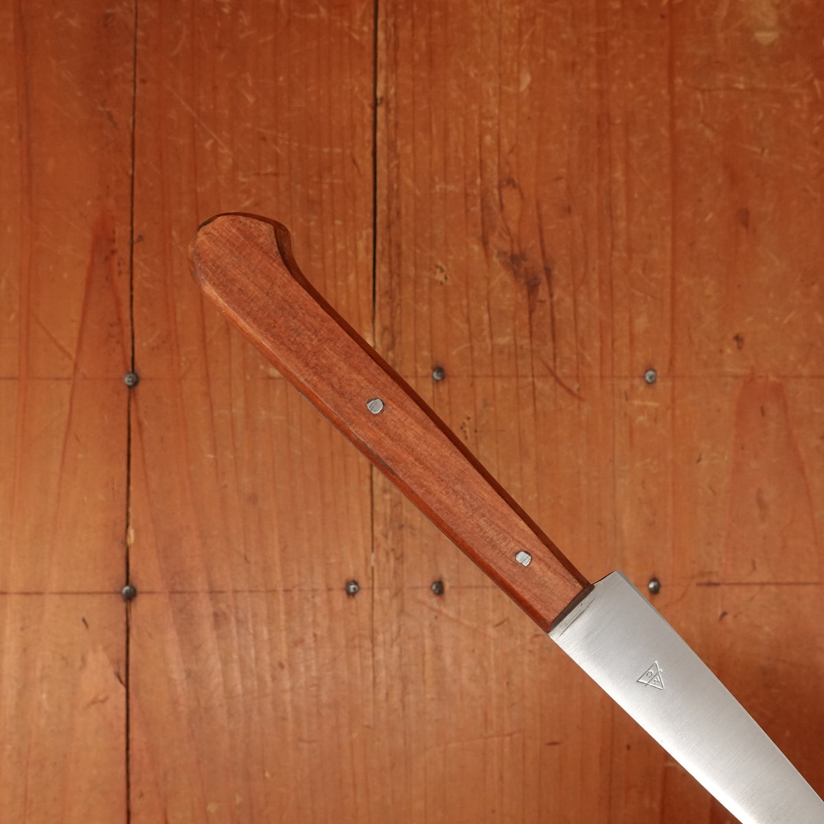 New Old Stock Mazzoli Chiasais 3.5" Paring Knife Carbon Plum Handle Maniago, Italy ~1950s 60s