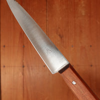 New Old Stock Mazzoli Chiasais 3.5" Paring Knife Carbon Plum Handle Maniago, Italy ~1950s 60s