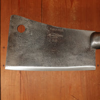 Foster Bros 6" Cleaver Hand-Forged Laminated Steel Grooved Hardwood and Iron Cap 1880s-1920