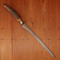 Harrison Bros & Howson 10” Ham / Salmon Slicer Double Shear Carbon Steel Stag Tip Sheffield 1900-1930