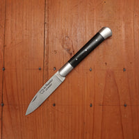 Au Sabot Le Roquefort 10.5cm Pocket Knife Drop Point Stainless Bolstered Ebony Handle