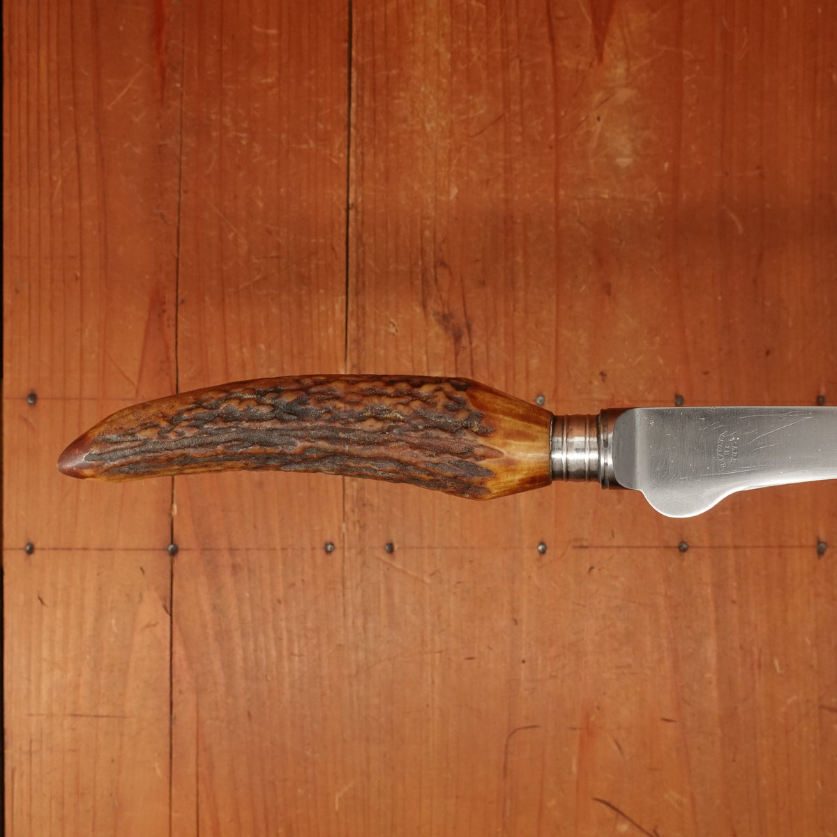 Harrison Bros & Howson 10” Ham / Salmon Slicer Double Shear Carbon Steel Stag Tip Sheffield 1900-1930