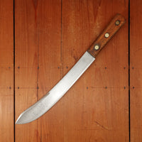 Unmarked (Foster Bros?) 11.75” Bullnose Scimitar Carbon Steel Beechwood USA 1930’s-50’s