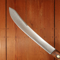 Unmarked (Foster Bros?) 11.75” Bullnose Scimitar Carbon Steel Beechwood USA 1930’s-50’s
