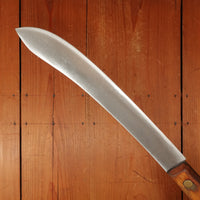 Unmarked (Foster Bros?) 11.75” Bullnose Scimitar Carbon Steel Beechwood USA 1930’s-50’s