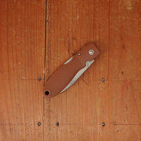 MOKI Coupe 58mm Folding Knife AUS-8 Lockback Grilon Cocoa Brown Handle